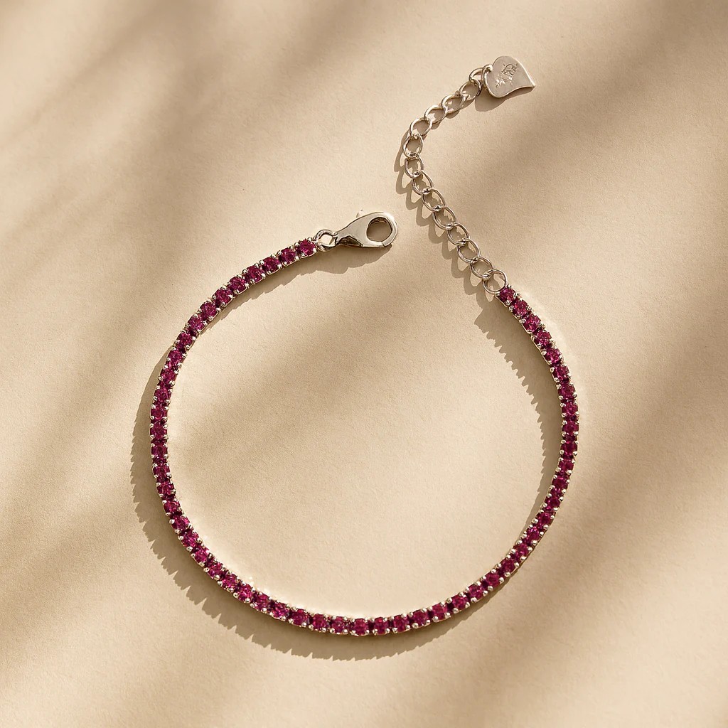 2MM Pink Tennis Bracelet - Image 3