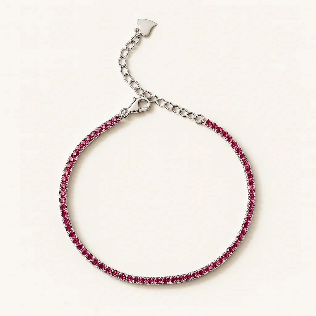 2MM Pink Tennis Bracelet - Image 5