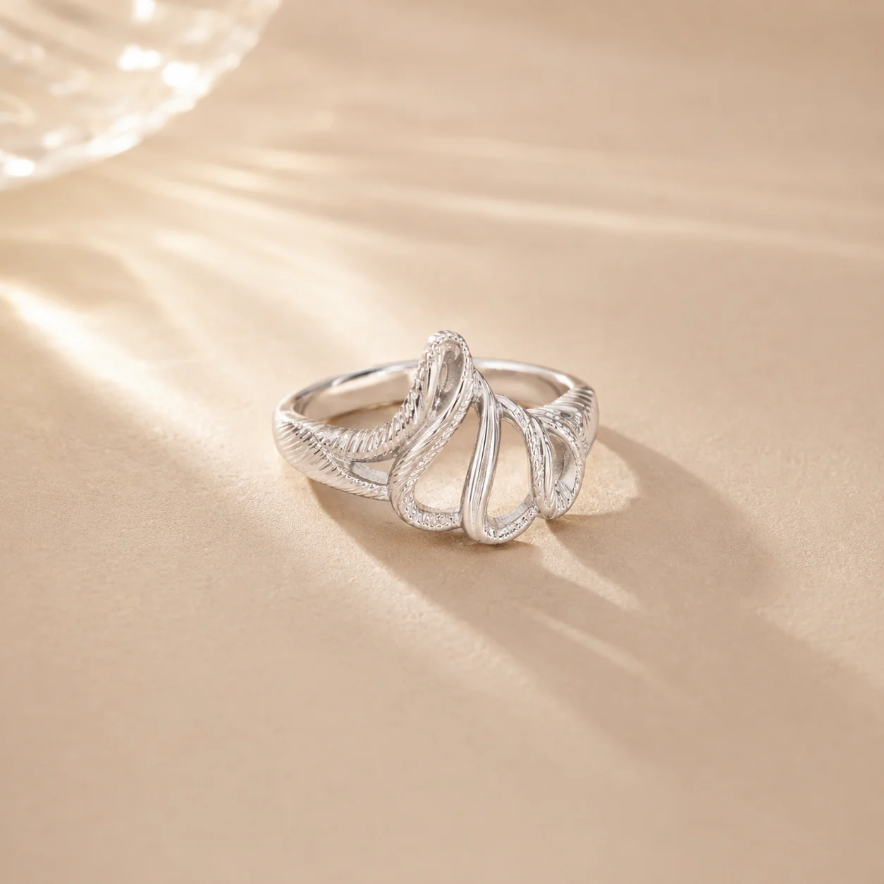 Abstract Ribbon Wave Ring