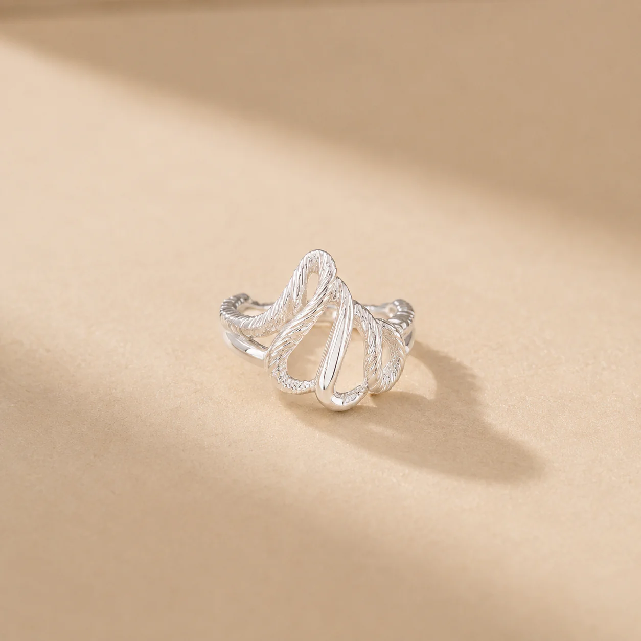 Abstract Ribbon Wave Ring - Image 2