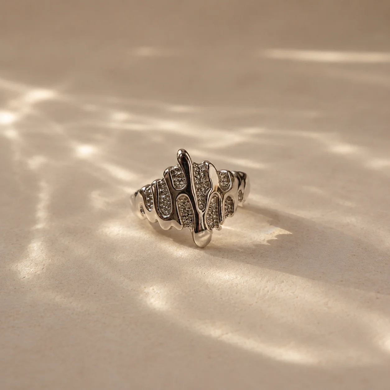 Abstract Wave Statement Ring - Image 3