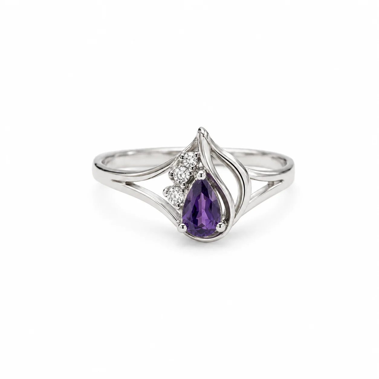 Amethyst Dewdrop Ring - Image 3