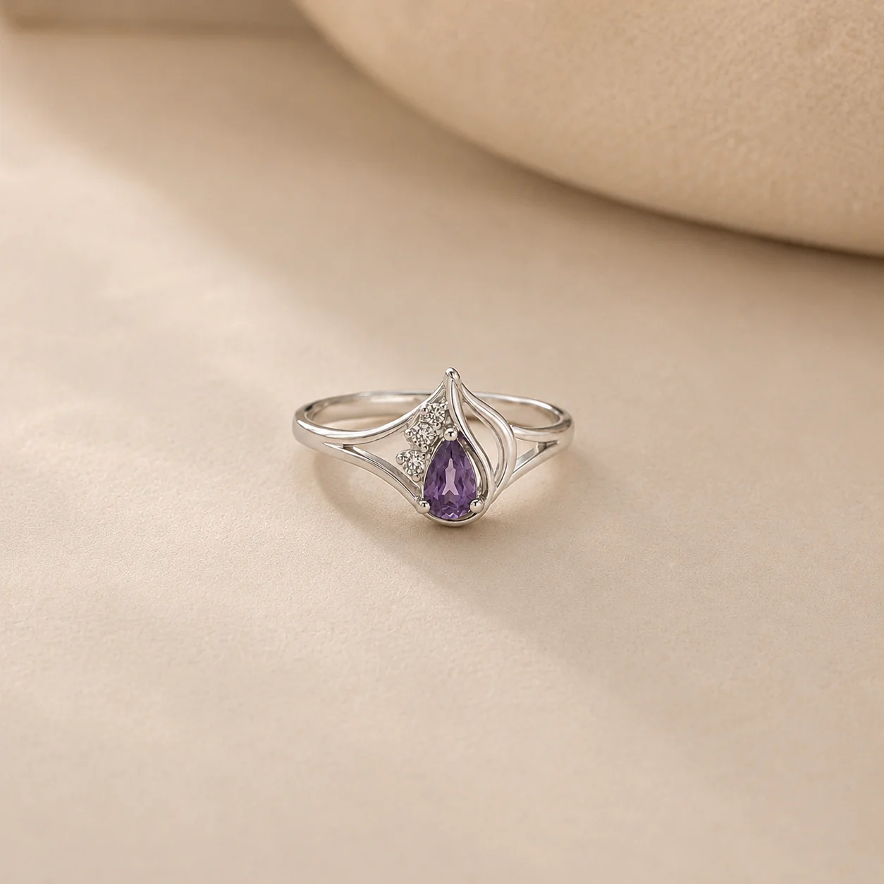 Amethyst Dewdrop Ring - Image 4