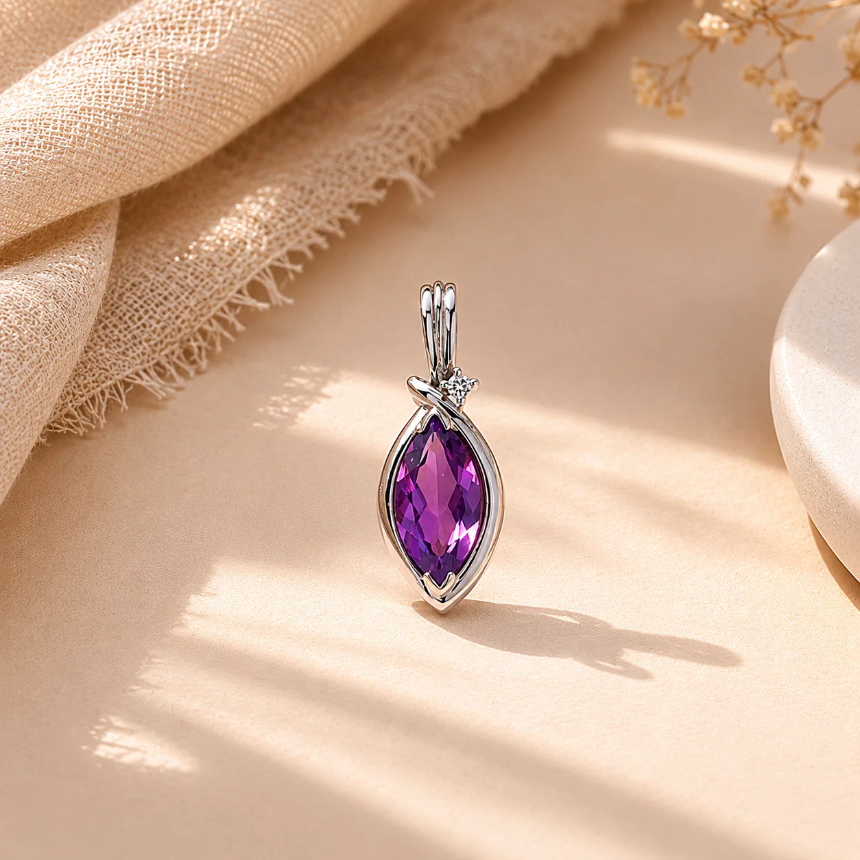 Amethyst Marquise Charm - Image 3