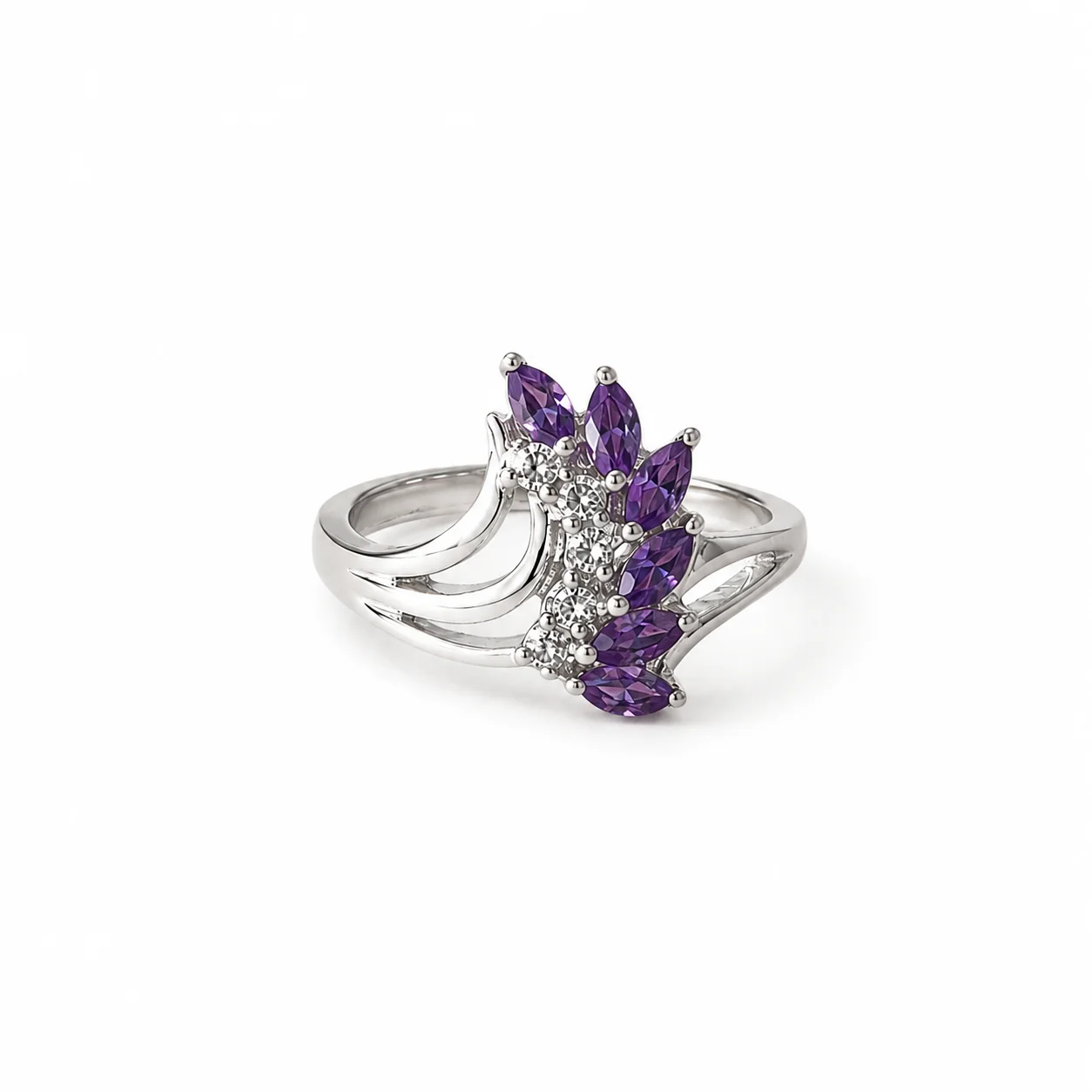 Amethyst Marquise Cluster Ring - Image 3