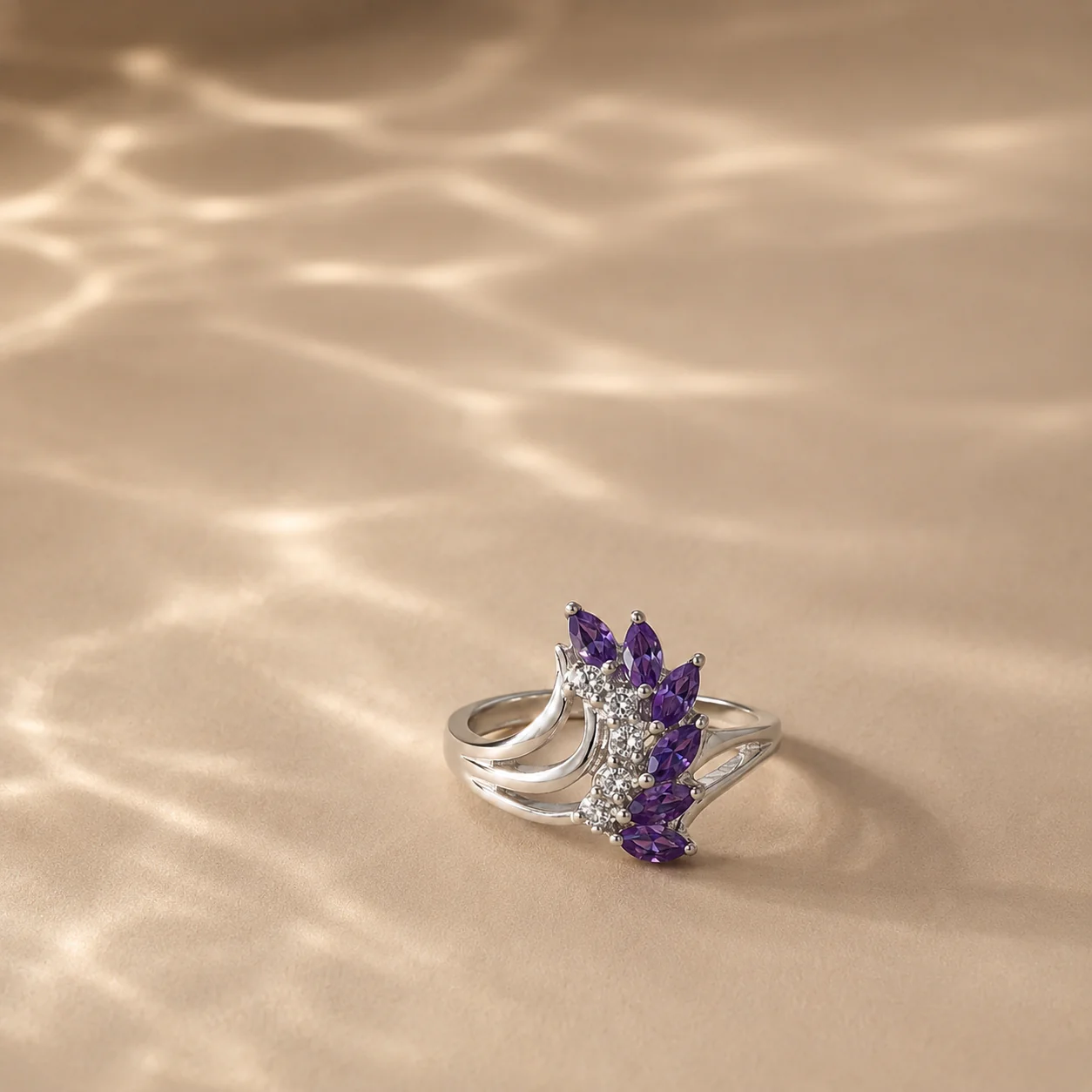 Amethyst Marquise Cluster Ring - Image 4