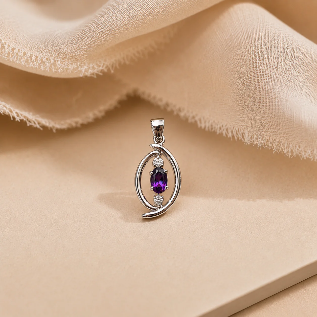 Amethyst Oval Charm - Image 3