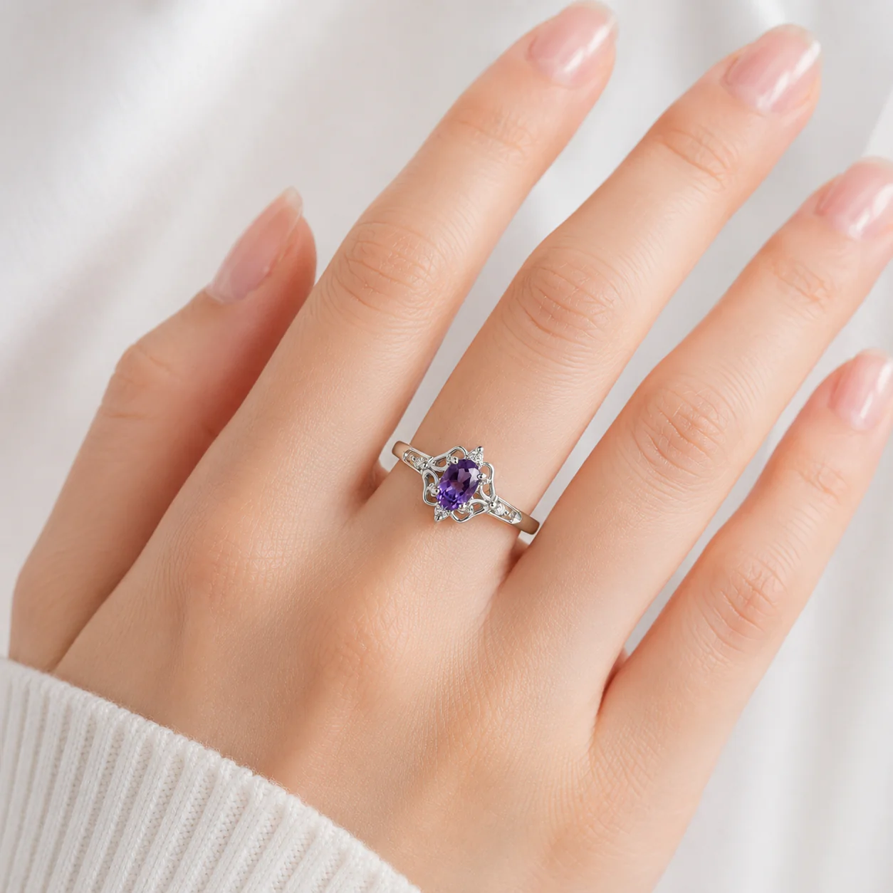 Amethyst Royal Bloom Ring - Image 3