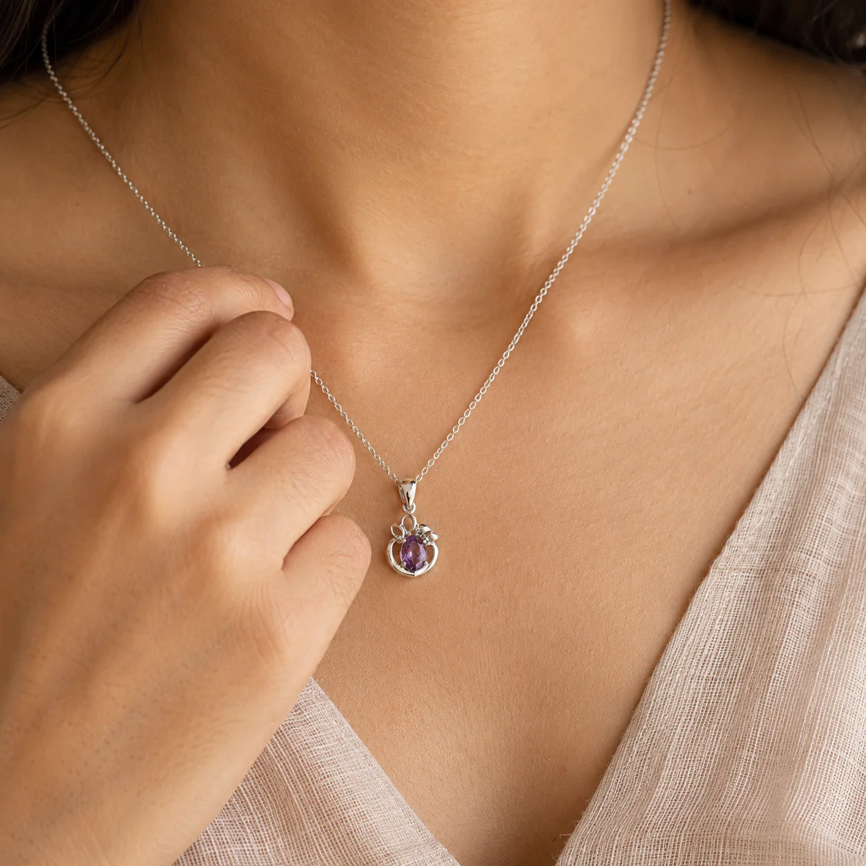 Amethyst Solitaire Charm - Image 4