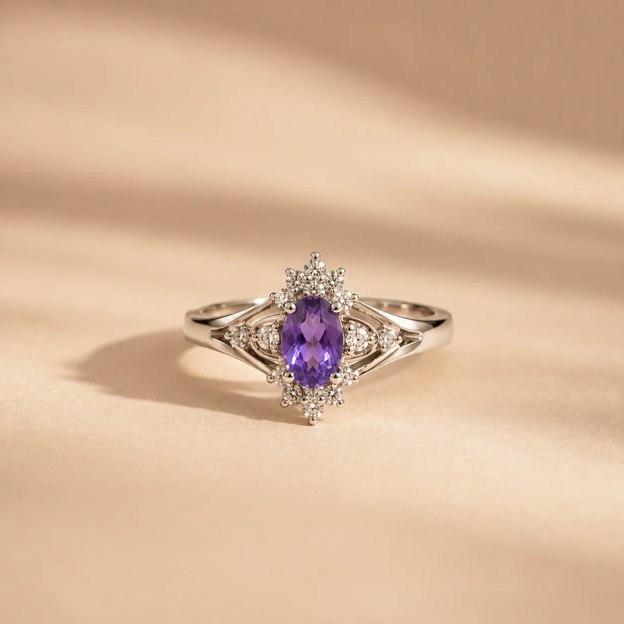 Amethyst Vintage Cluster Ring - Image 3