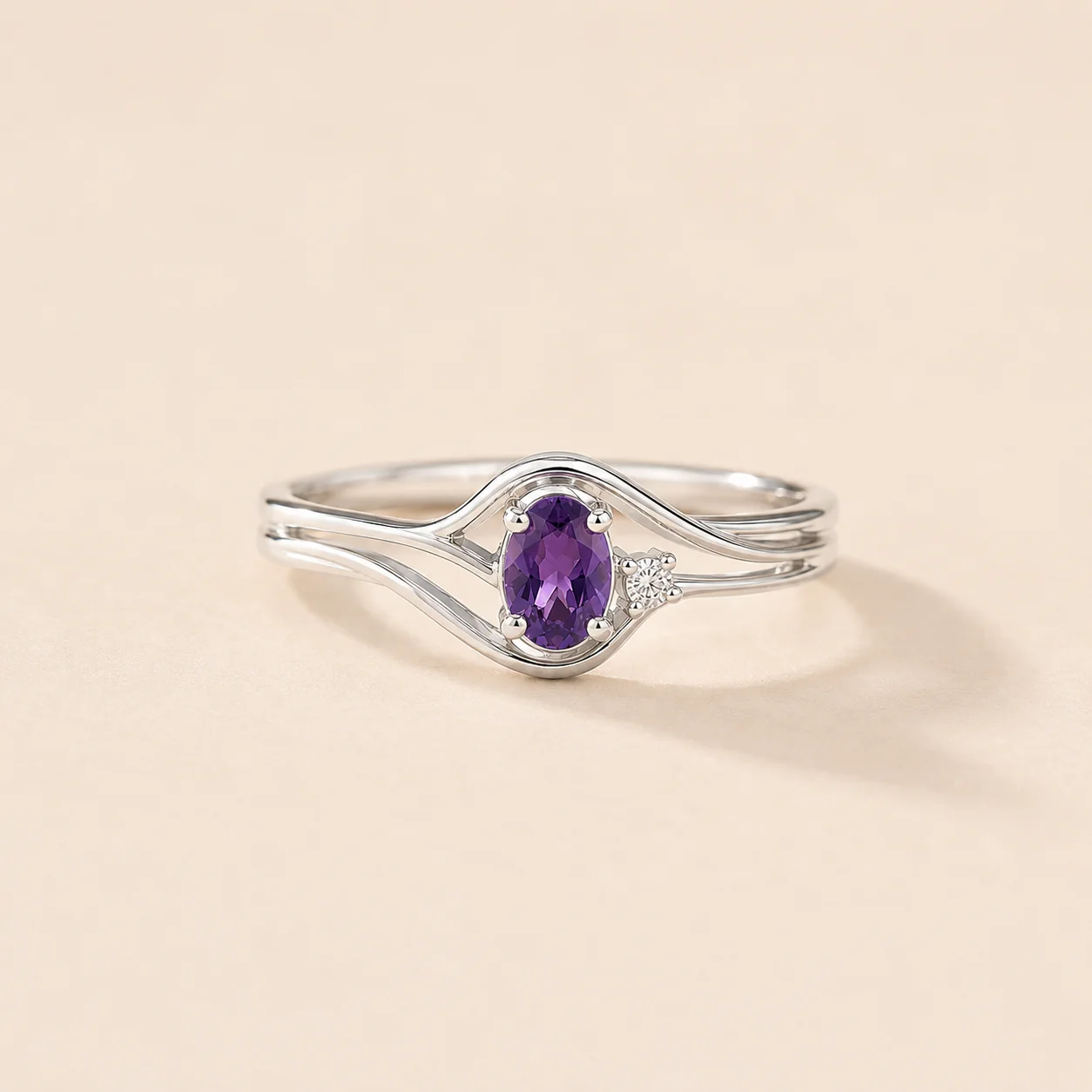 Amethyst Wave Ring