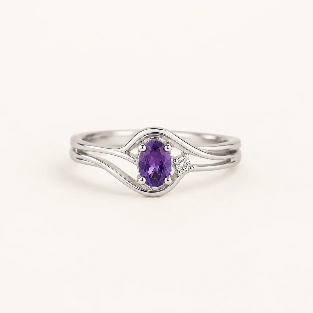 Amethyst Wave Ring - Image 2