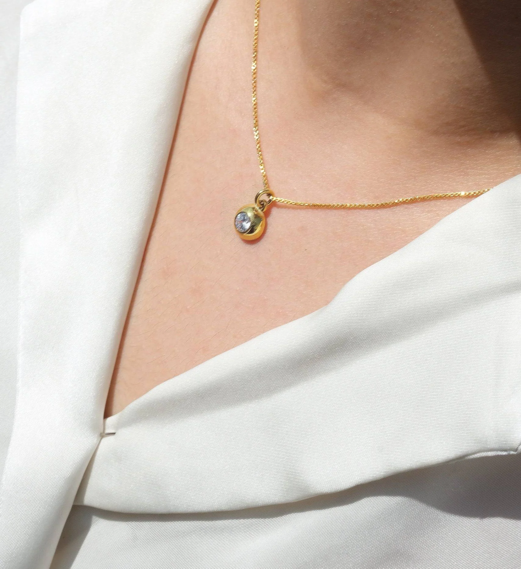 April Birthstone Necklace - Image 3