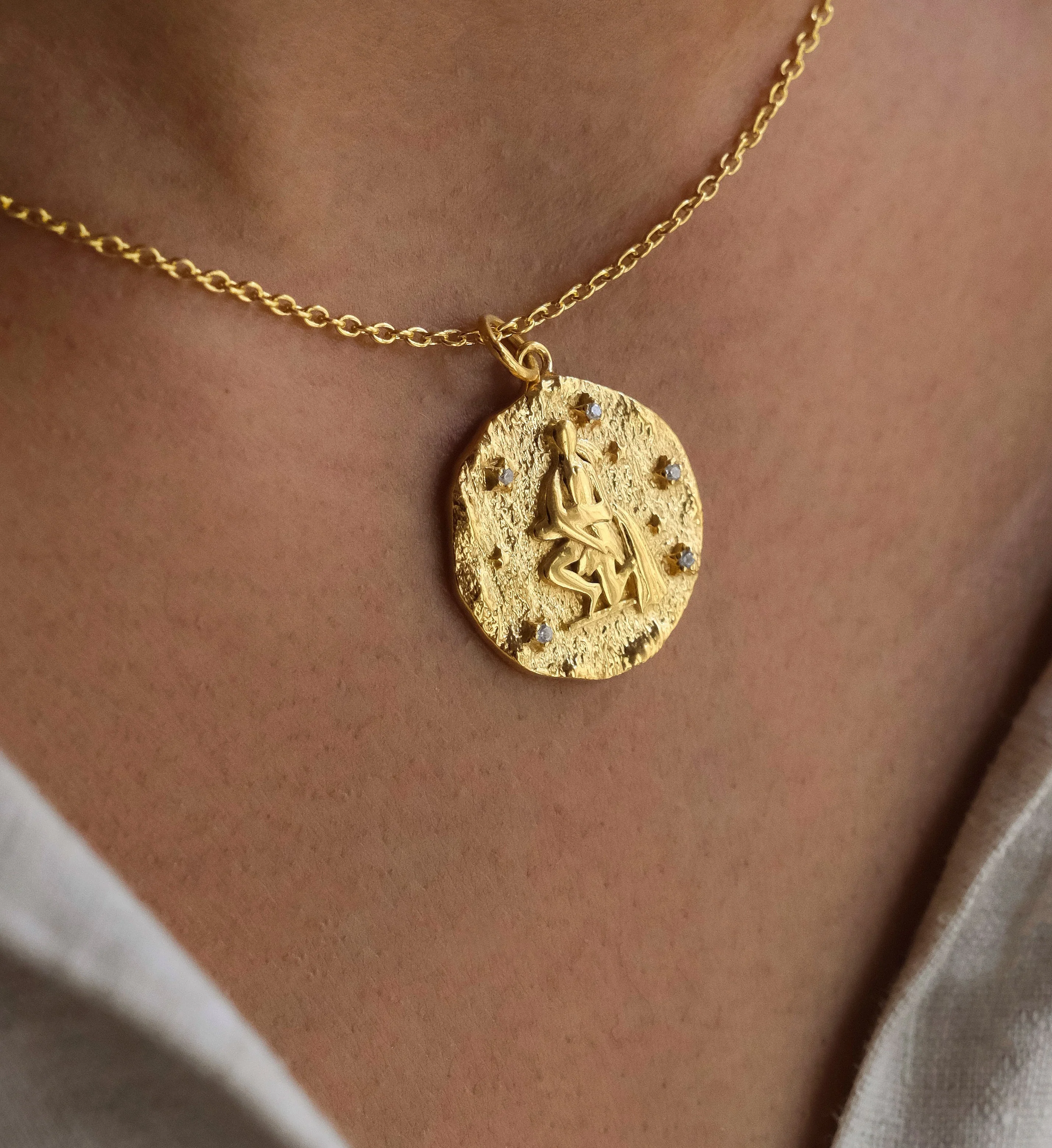 Aquarius Zodiac Necklace - Image 3