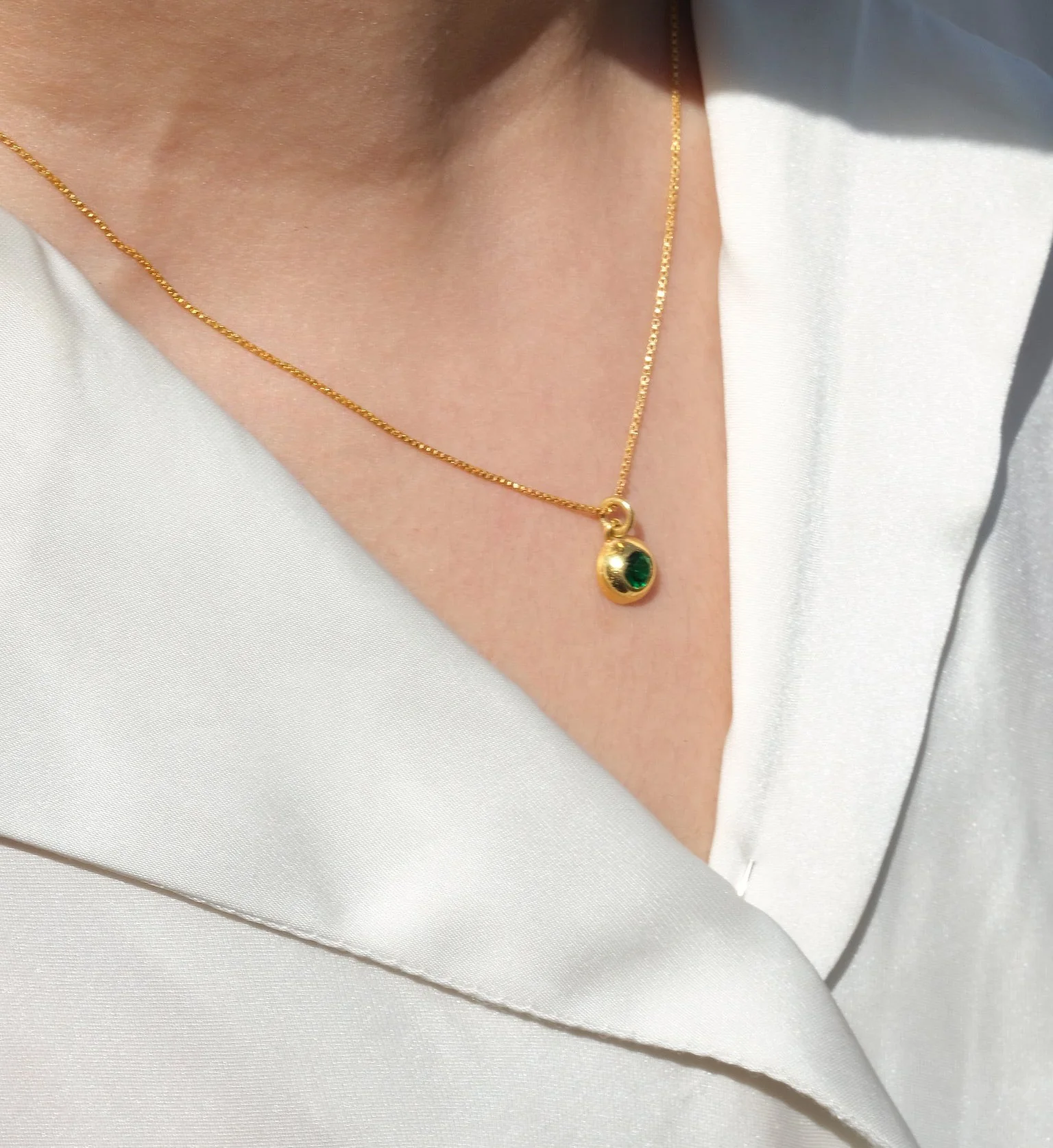 August Birthstone Necklace - Image 5