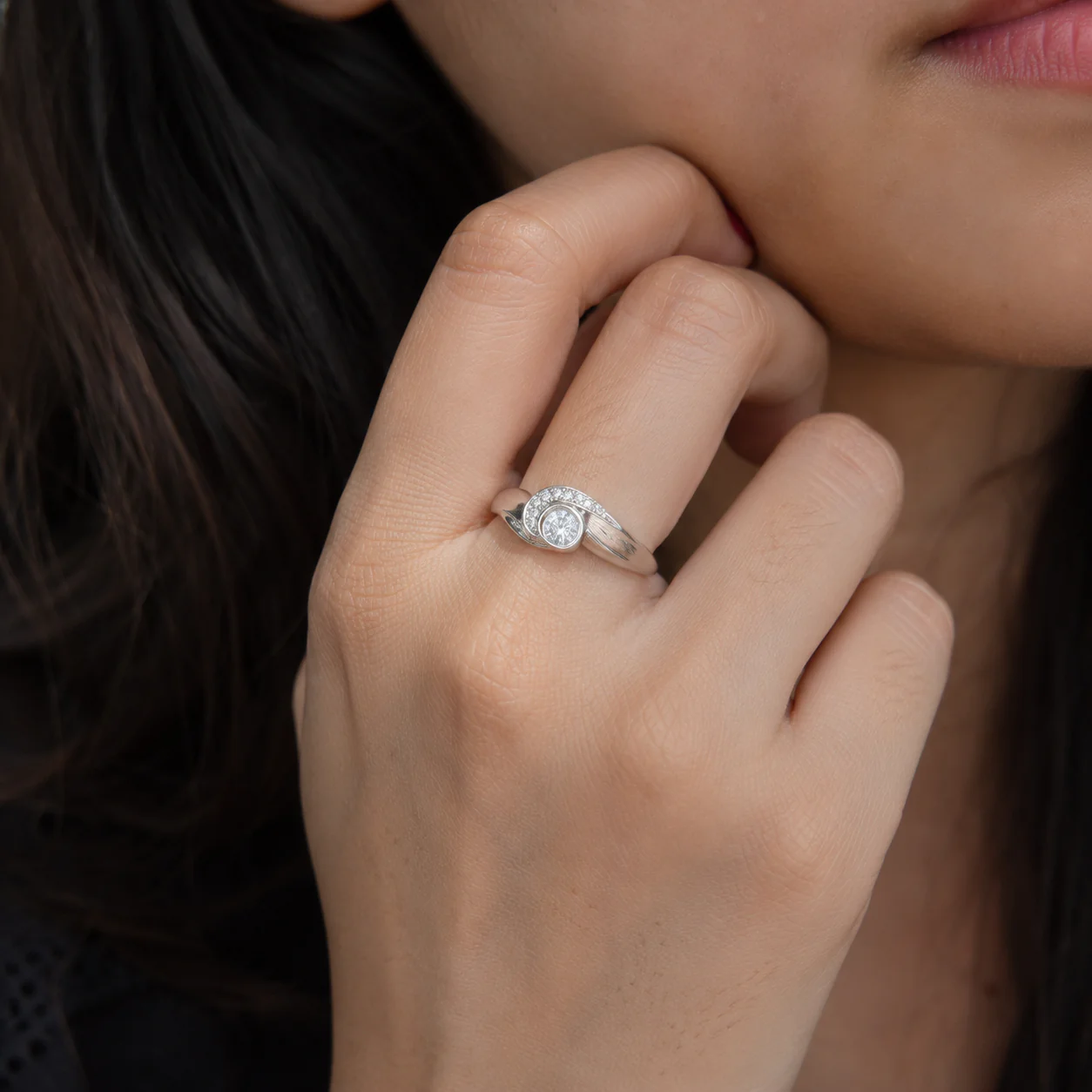 Aurielle Halo CZ Ring - Image 4