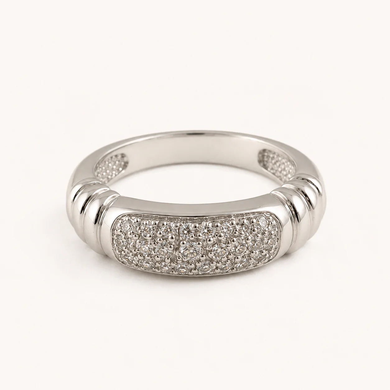 Aurielle Pavé Band Ring - Image 3