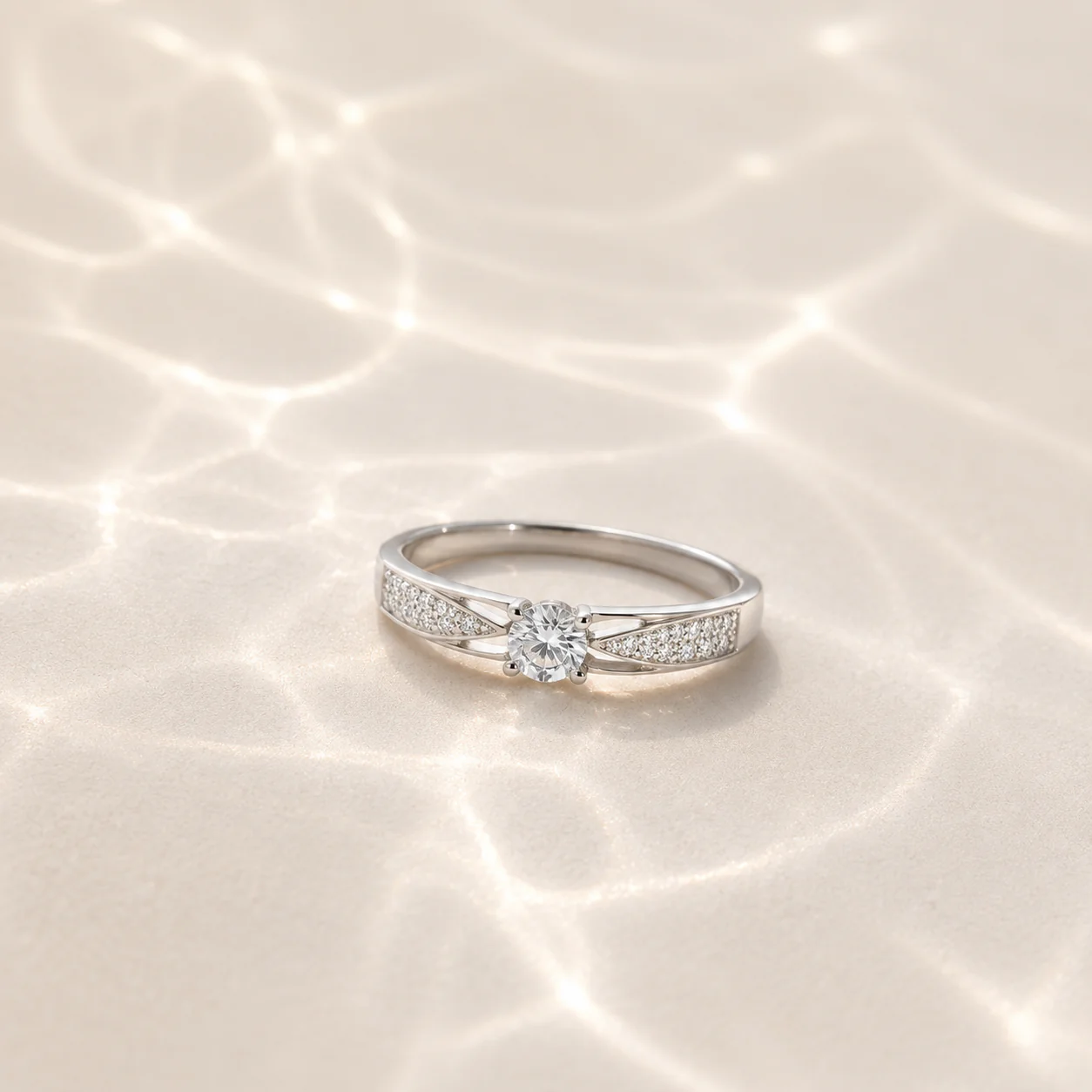 Aurielle Pavé Solitaire Ring - Image 3