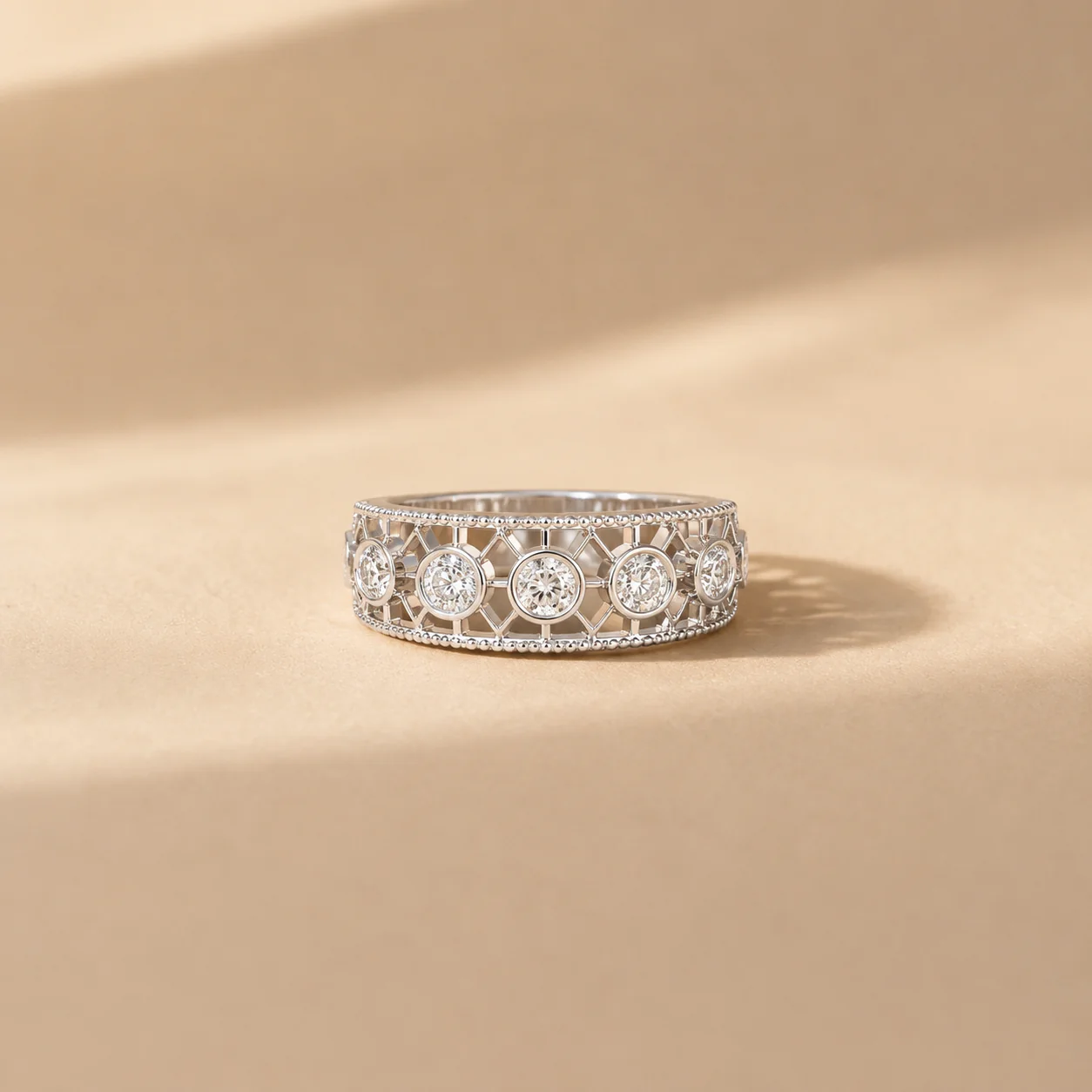 Aurielle Vintage Lattice Band Ring