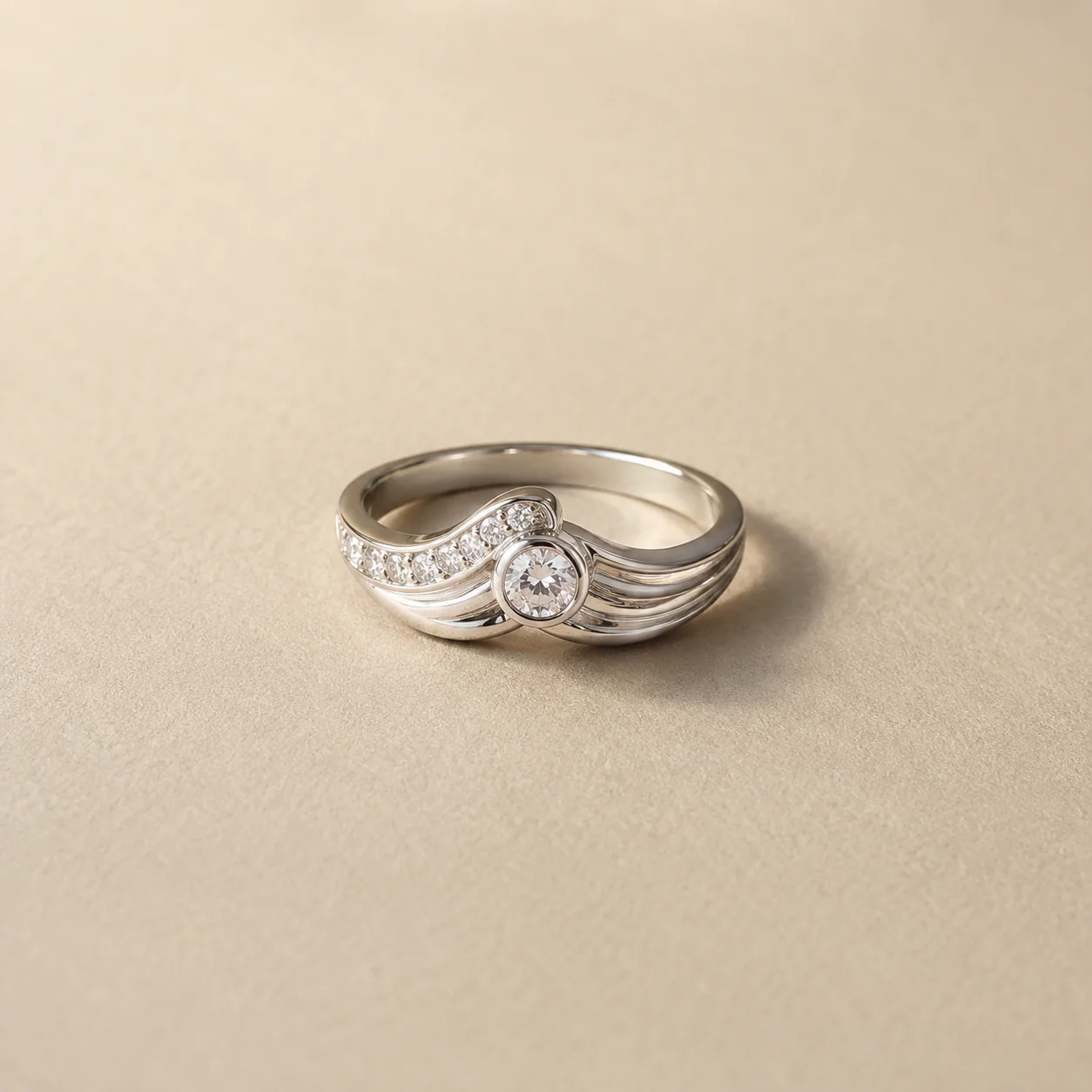 Aurielle Wave CZ Ring