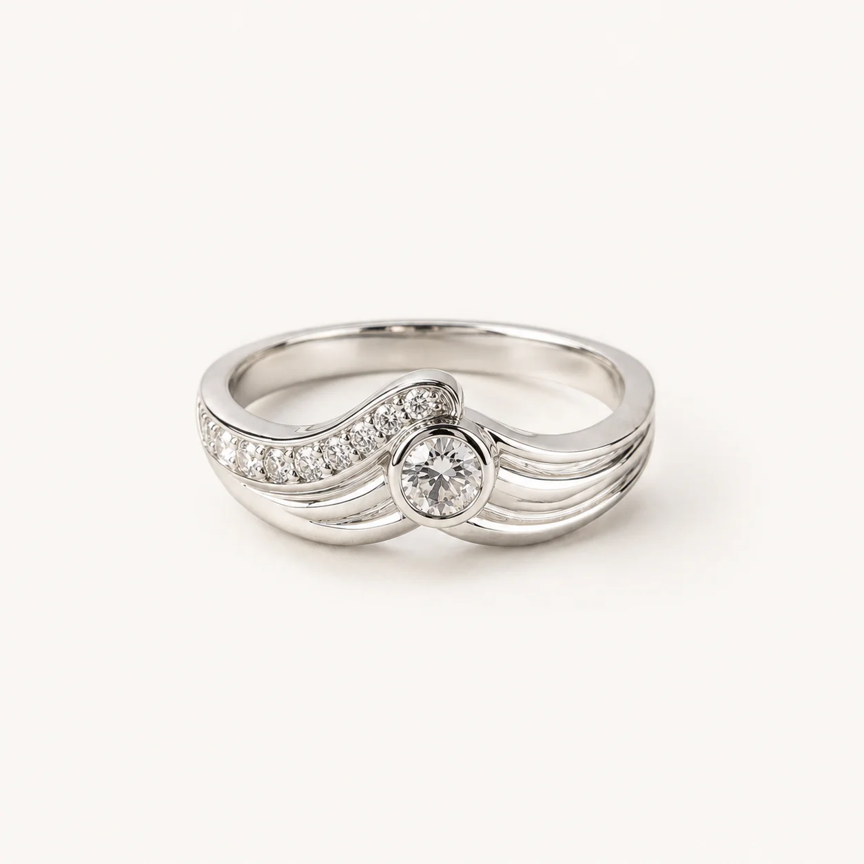 Aurielle Wave CZ Ring - Image 3