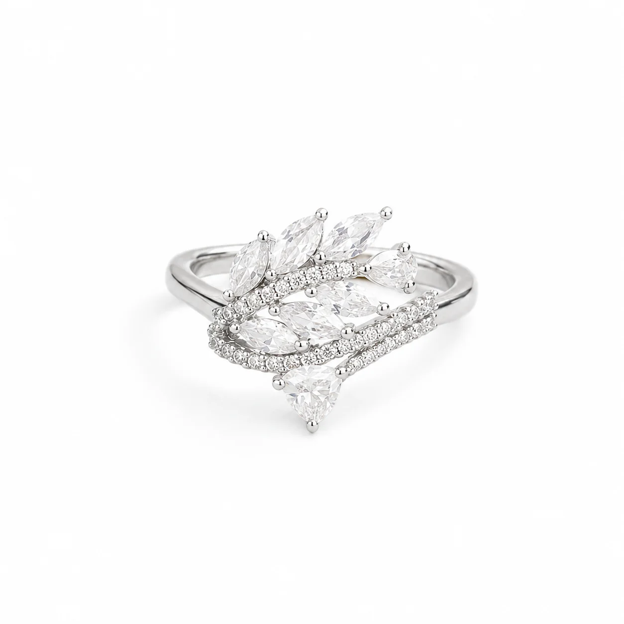 Aurora Leaf Cascade Ring - Image 3