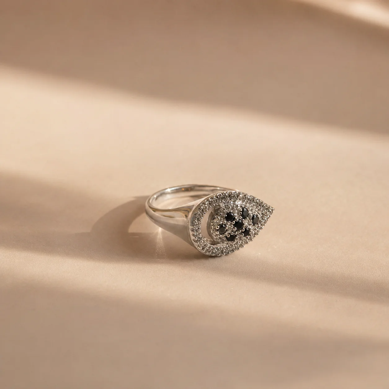 Black Onyx Evil Eye Ring - Image 2