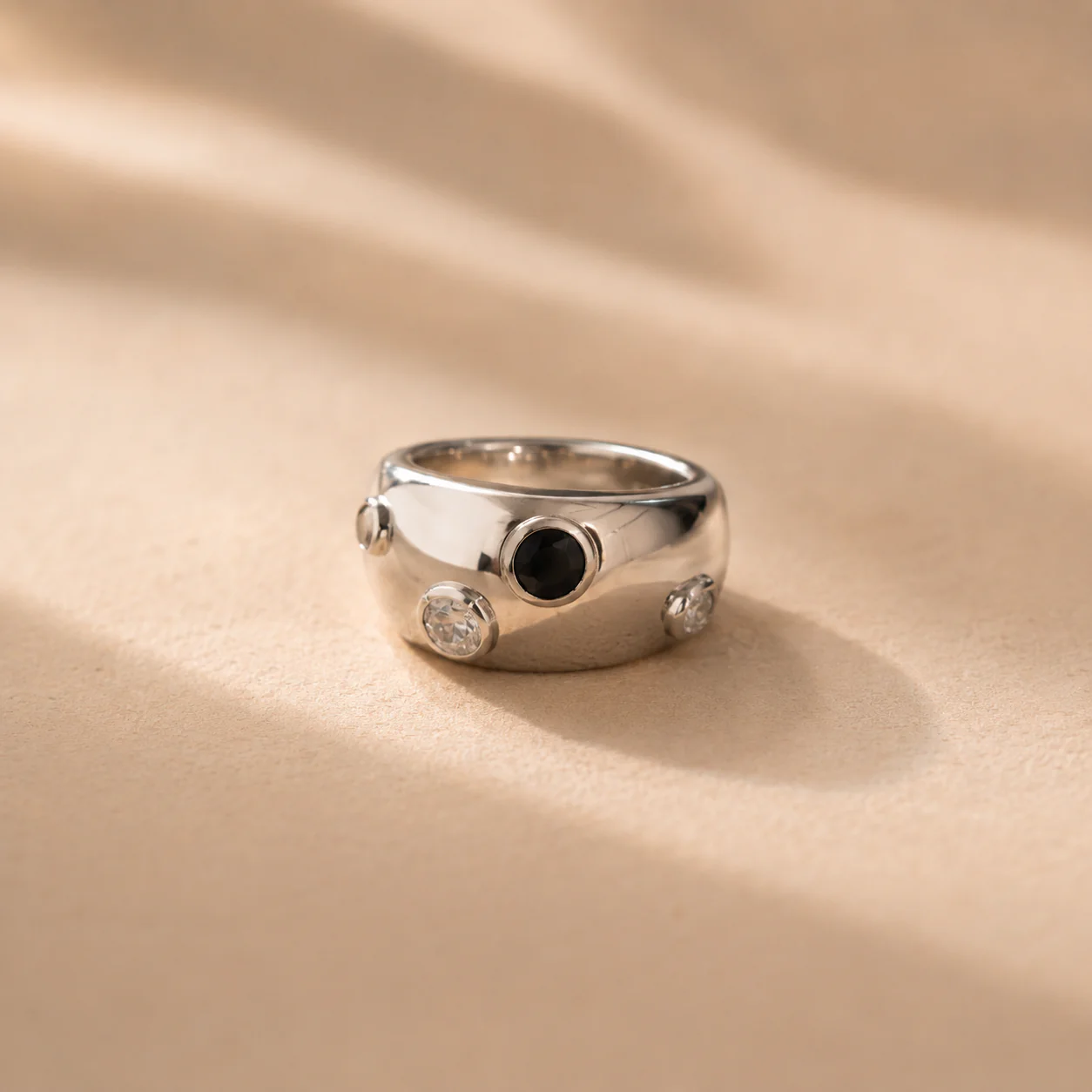 Black Spinel Statement Ring - Image 2