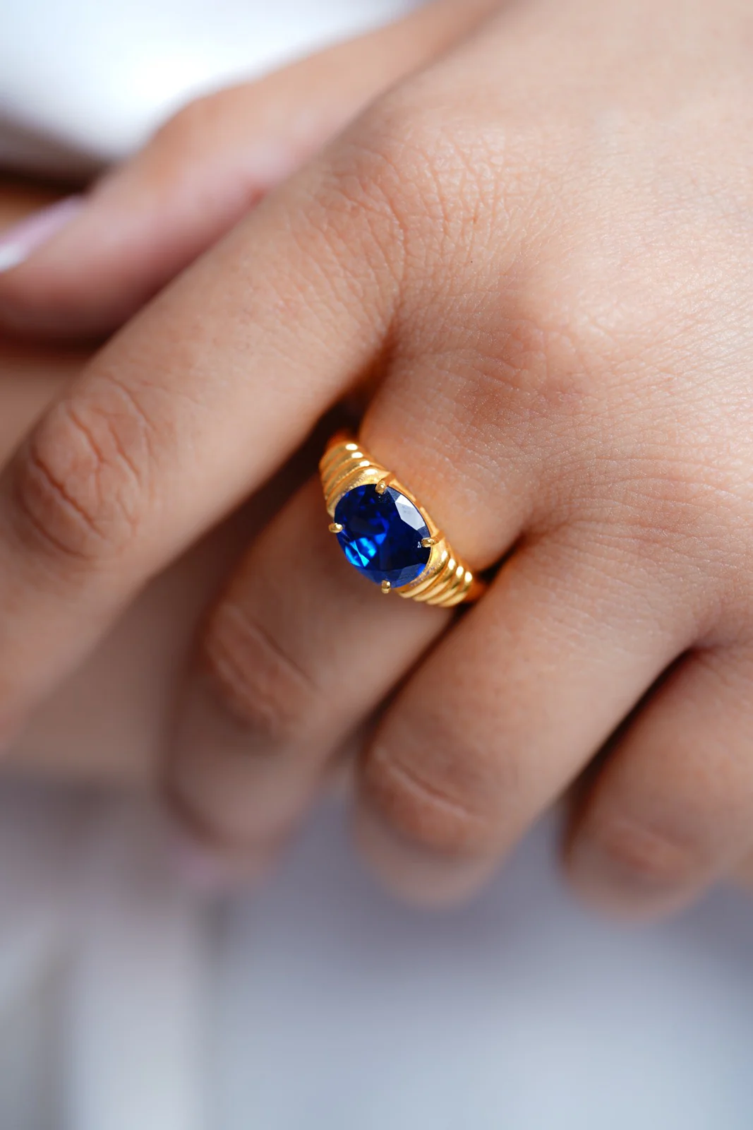 Blue Bold Ring - Image 3