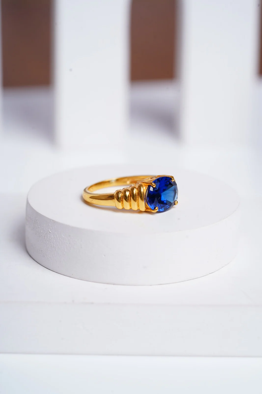 Blue Bold Ring - Image 8