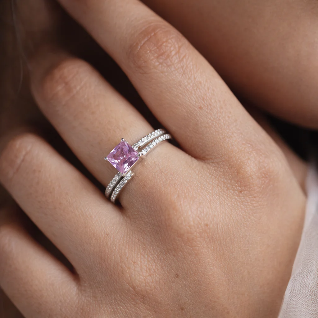 Blush Spiral Ring