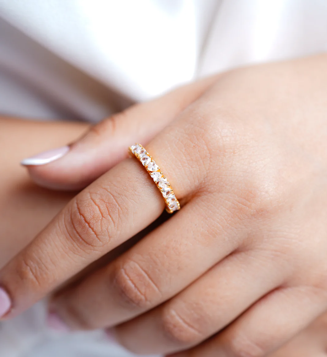 Blushing Heart Eternity Ring - Image 2