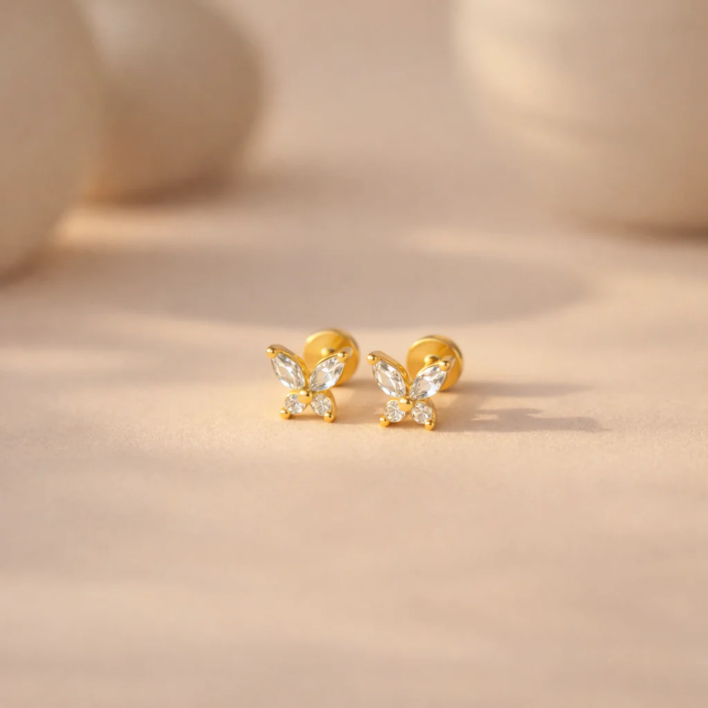 Butterfly Diamond Studs - Image 2