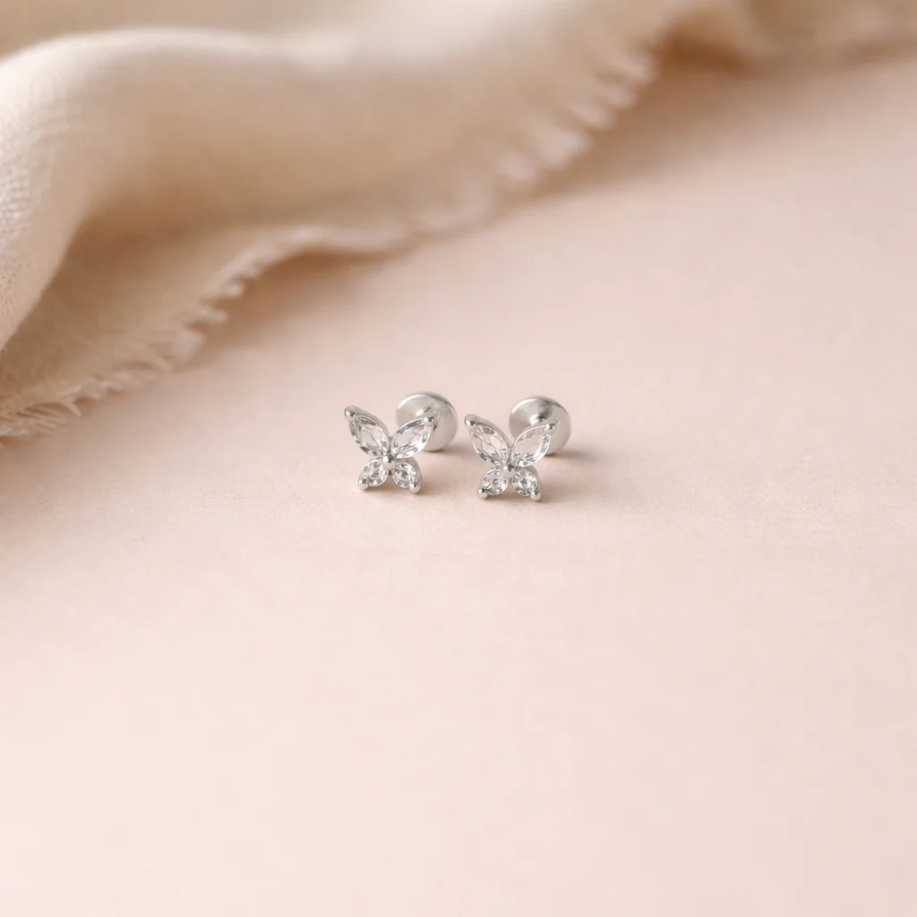 Butterfly Diamond Studs - Image 4