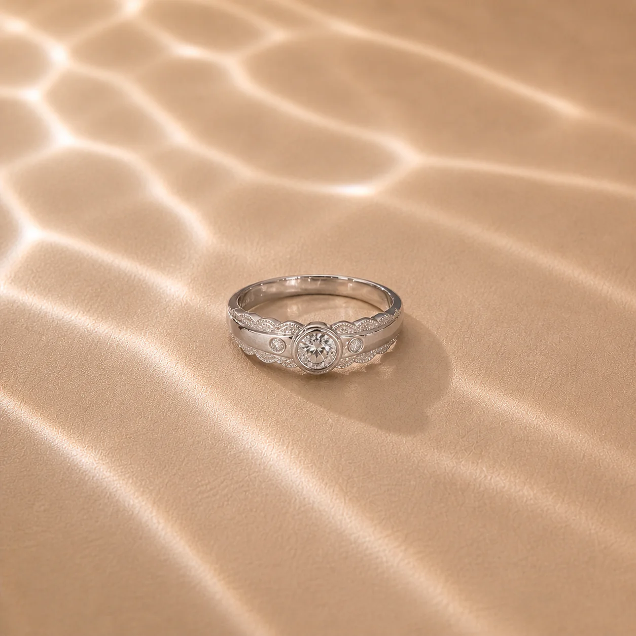 Celeste Halo Vintage Ring - Image 3