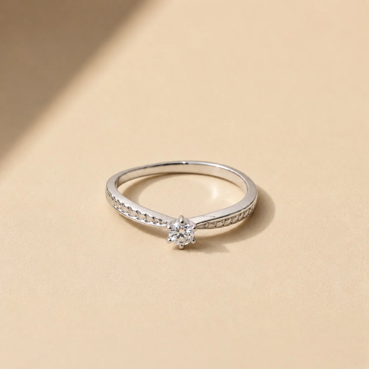 Celeste Petite Solitaire CZ Ring