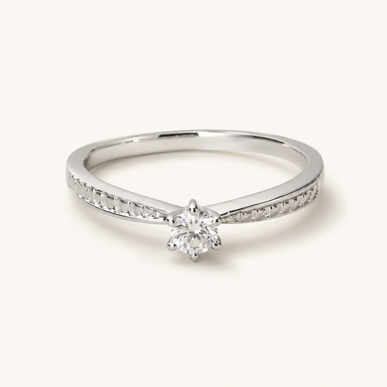 Celeste Petite Solitaire CZ Ring - Image 3