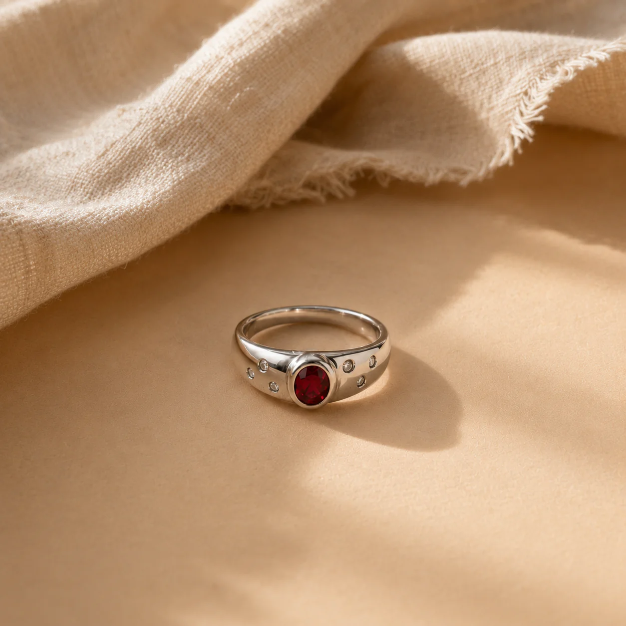 Celeste Pink CZ Statement Ring - Image 2