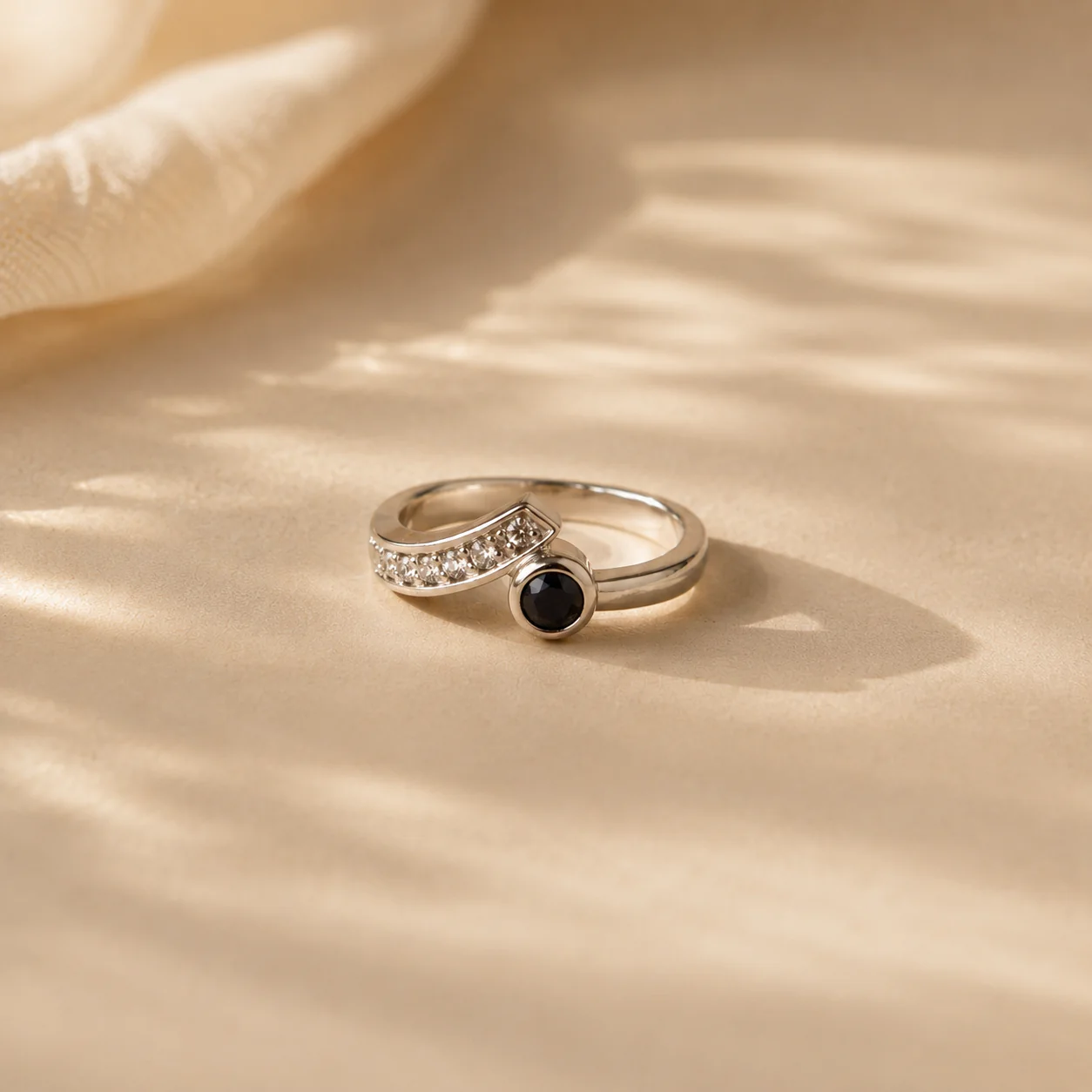 Celeste Sapphire Wave Ring - Image 2