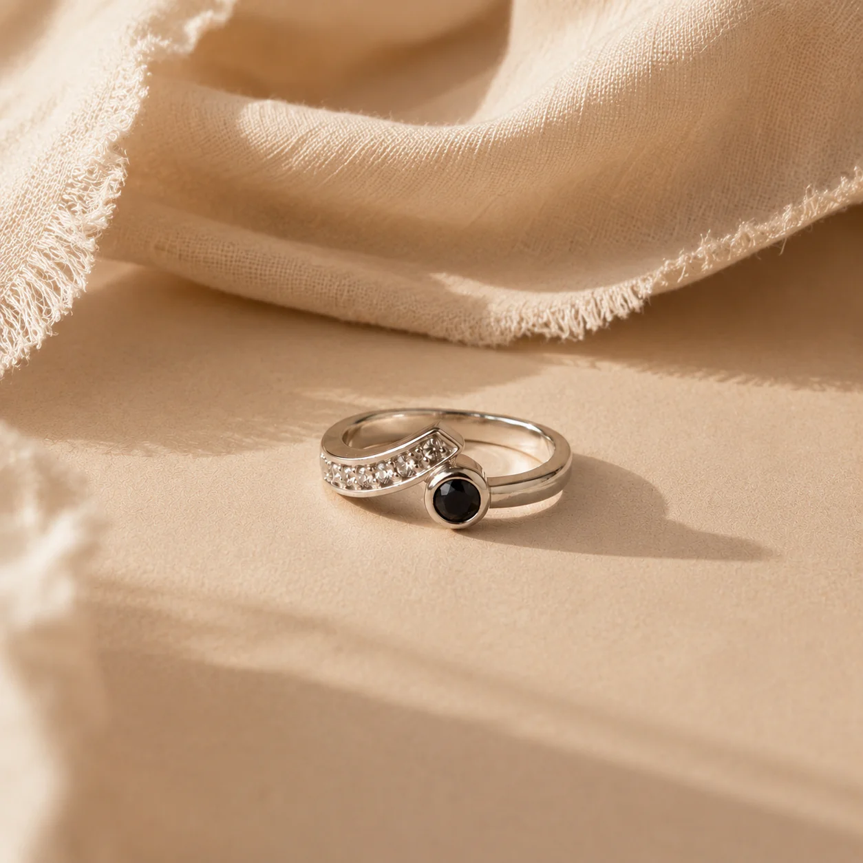 Celeste Sapphire Wave Ring - Image 3