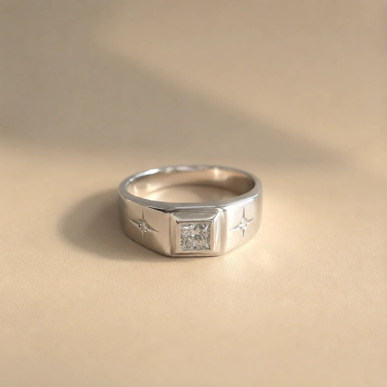 Celeste Signet CZ Ring - Image 2