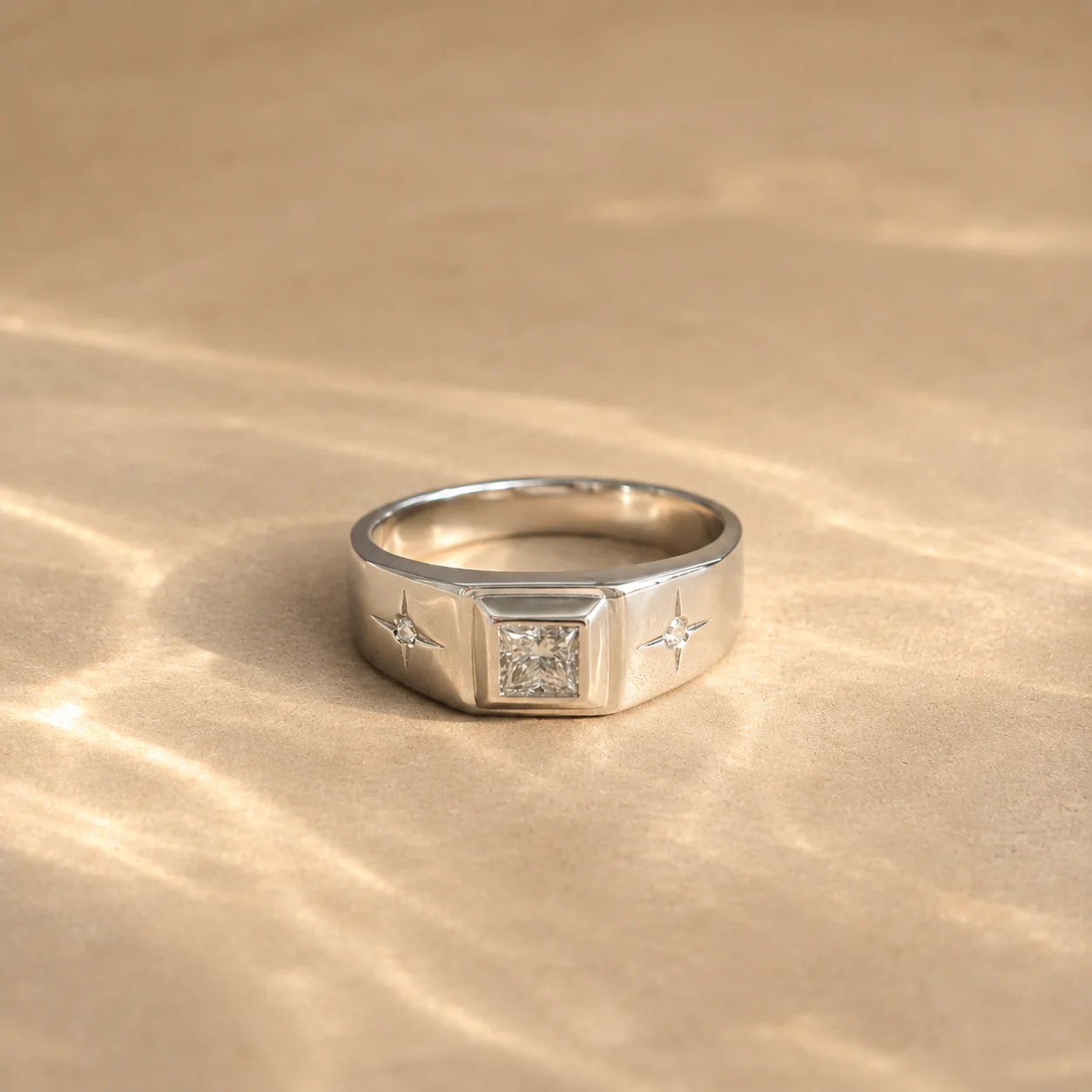 Celeste Signet CZ Ring - Image 3