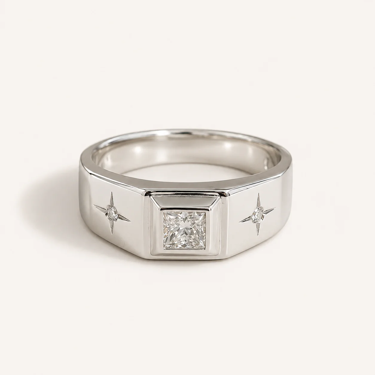 Celeste Signet CZ Ring - Image 4