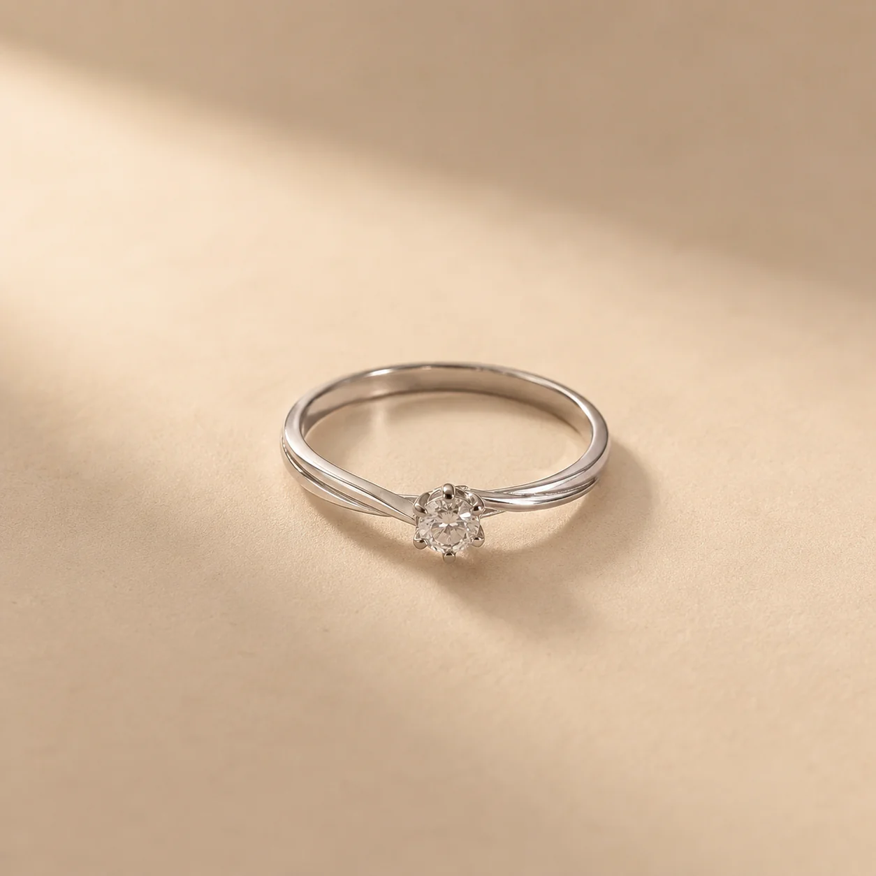 Celeste Twist Solitaire Ring