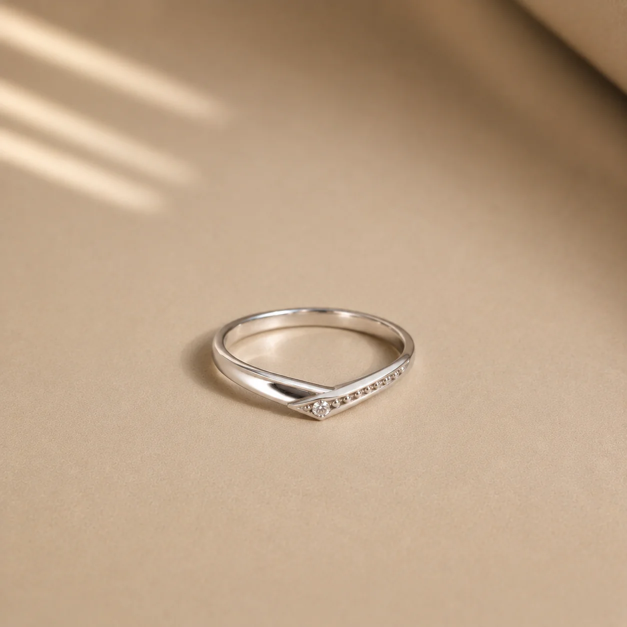 Celeste V Chevron Ring