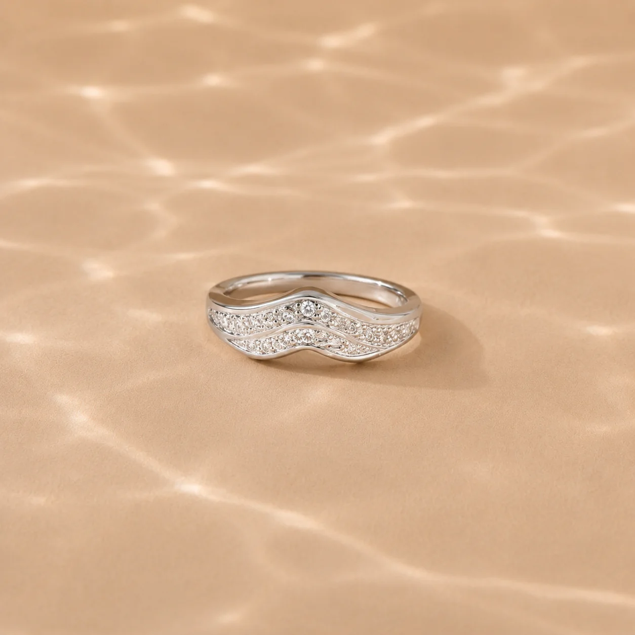 Celeste Wave CZ Ring - Image 2
