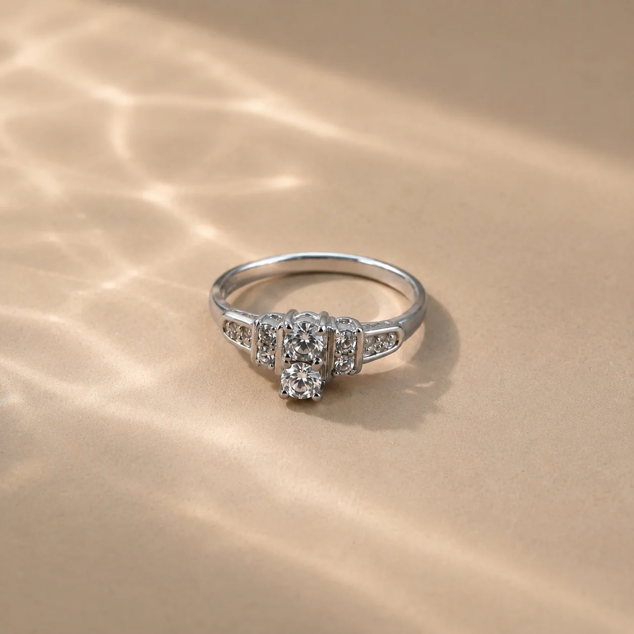 Celestia Dual Stone Statement Ring - Image 2