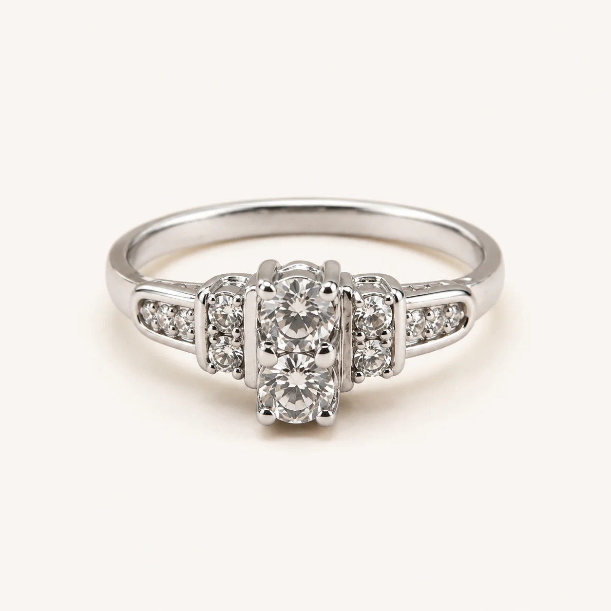 Celestia Dual Stone Statement Ring - Image 3