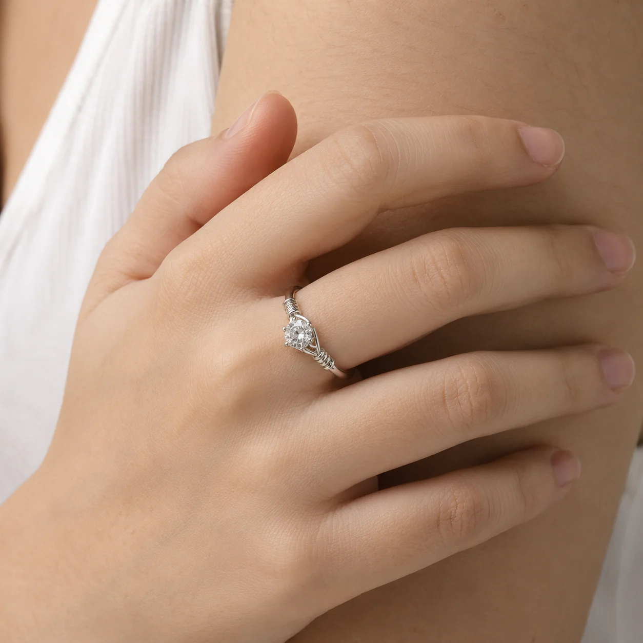 Celestia Solitaire Wrap Ring - Image 4