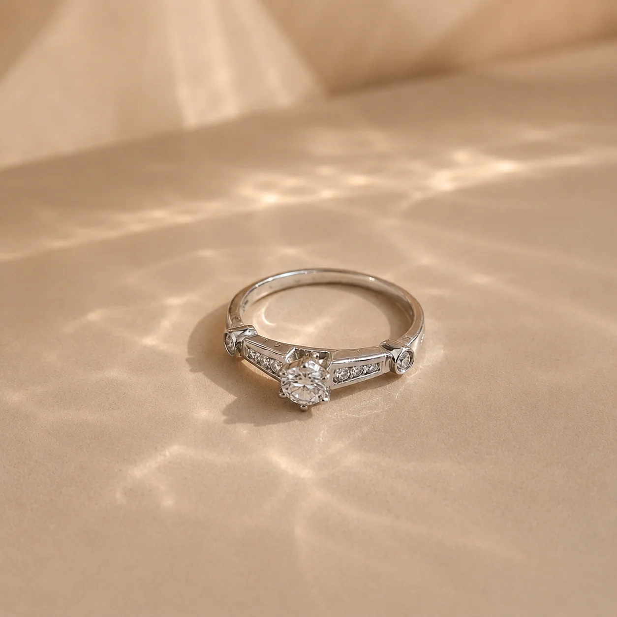 Celestia Vintage Solitaire Ring - Image 2